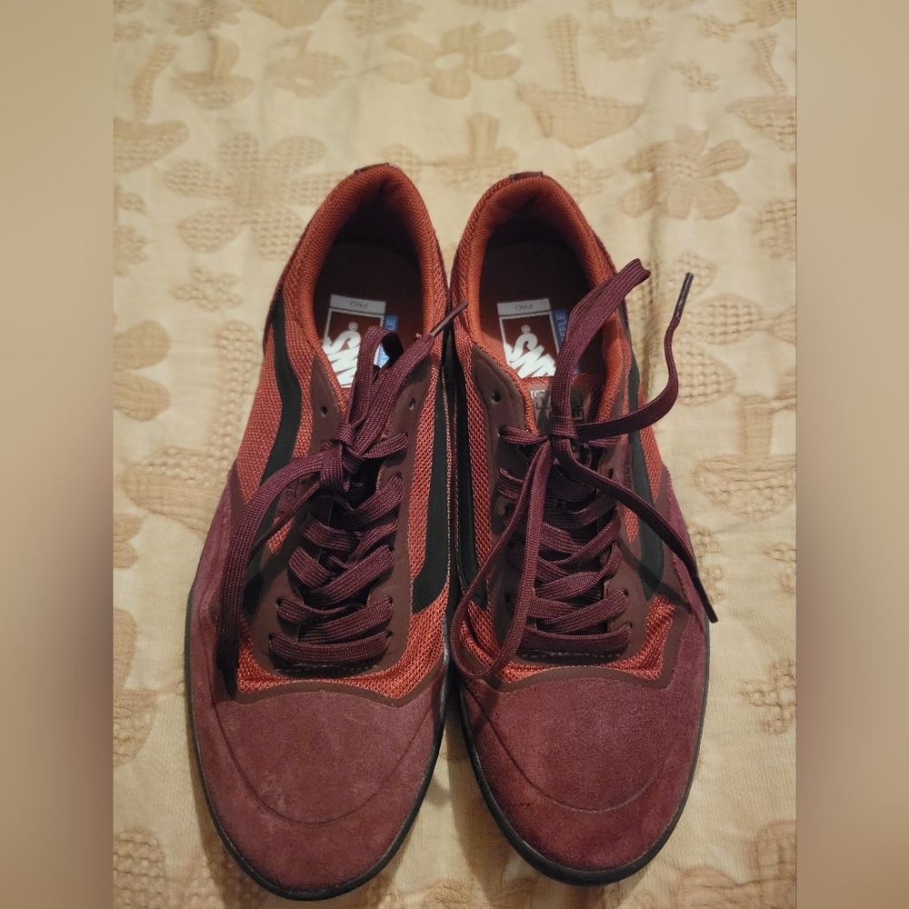 Vans Red and Black Classic Sneakers